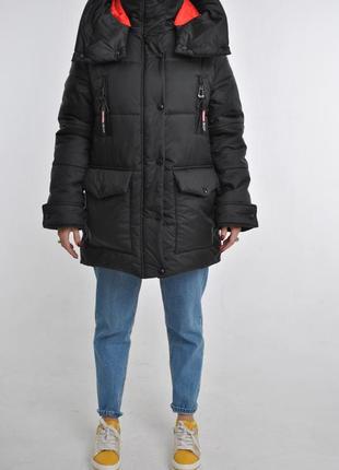 Моднейшая зимняя куртка парка со съемным поясом1 фото