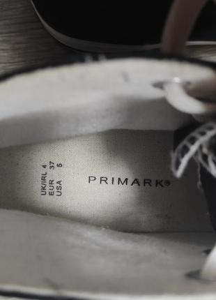 Базовые чёрно-белые высокие кеды кеди primark 37p6 фото