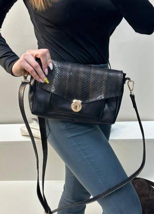 Ексклюзивна сумка клатч з італійської шкіри та замші жіноча10 фото
