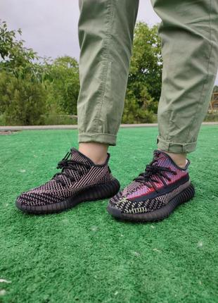 Adidas yeezy boost 350 v2 (шнурки рефлективні)4 фото