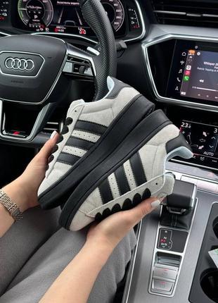 Жіночі кросівки adidas campus prm light gray black6 фото