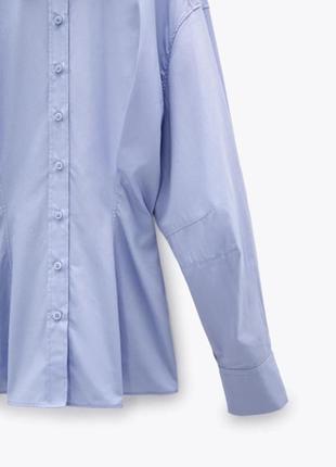 Рубашка голубая zara , m, 38 размер3 фото