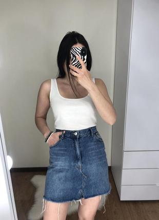 Zara базова джинсова спідниця