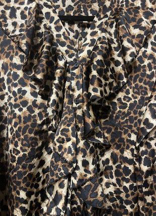 Тренд сатинова сукня блуза туніка леопардовий  анімалістичний принт arket zara mango3 фото