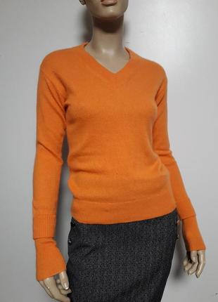 Кашемировый свитер светр v-образная горловина 2 манжеты topshop 100% кашемир