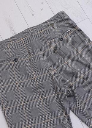 Zara man шикарні брюки в клітинку стрейчеві трендові класичні штани р.345 фото