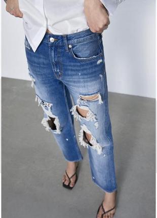 Жіночі джинси cropped jeans zara / жіночі джинси zara