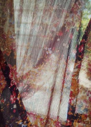 Короткое платье в цветы, шифон, просвечивает , р. s, от tom tailor denim6 фото