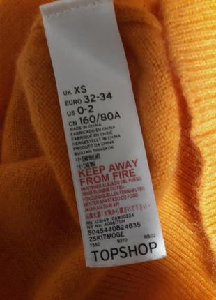 Кашемировый свитер светр v-образная горловина 2 манжеты topshop 100% кашемир9 фото