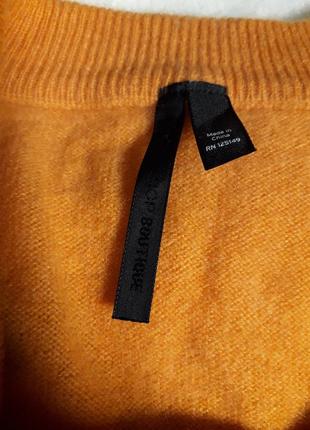 Кашемировый свитер светр v-образная горловина 2 манжеты topshop 100% кашемир6 фото