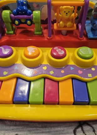 Іграшкове піаніно kiddieland звірята на гойдалці2 фото