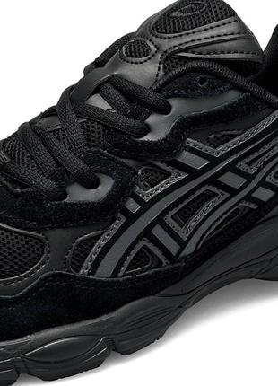 Кросівки чоловічі asics gel nyc black чорні замшеві спортивні кросівки асикс гель весна літо3 фото