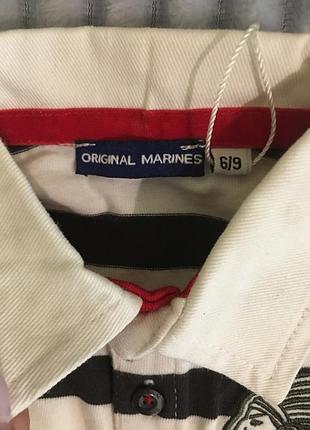 Реглан кофта сорочка original marines 6-9 міс 3
