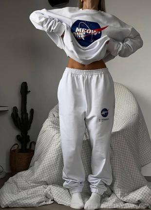 Женский спортивный костюм весна-осень из двунитки кофта + штаны размеры норма