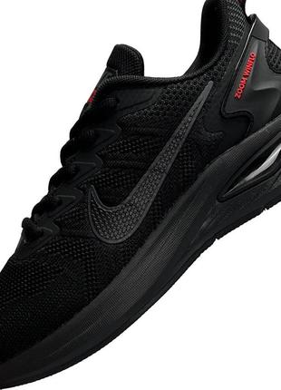 Кроссовки мужские nike zoom winflo black черные легкие спортивные кроссовки найк винфло2 фото