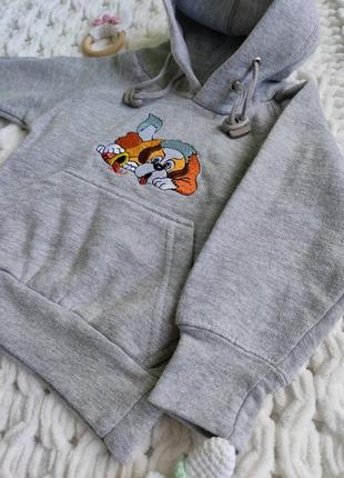 Дитяче сіре худі світшот кофта батнік