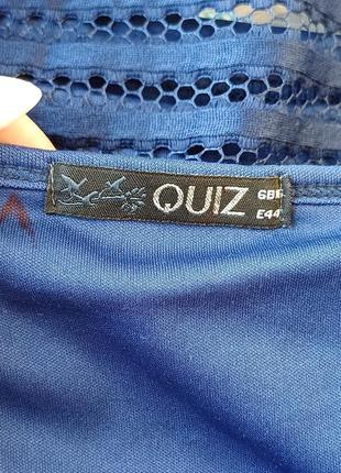 Фирменная quiz яркая стильная юбка миди с вышивкой синего цвета , размер 2хл9 фото