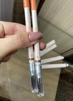 Карандаш для бровей кико милано. коричневый карандашик