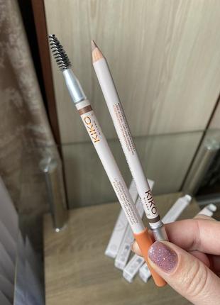 Карандаш для бровей кико милано. коричневый карандашик