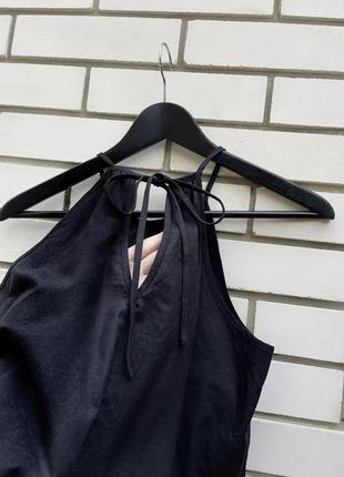 Черная блузка с завязками и баской,хлопок asos2 фото