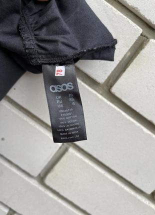 Черная блузка с завязками и баской,хлопок asos5 фото