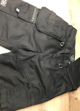 Бриджі карго чорні з кишенями робочі bluewear4 фото