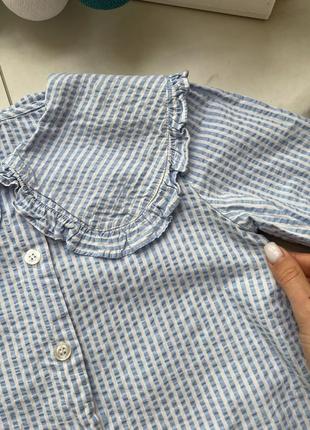 Рубашка блузка жатка з комірцем2 фото