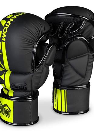 Рукавиці для мма phantom apex sparring neon l/xl (капа в подарунок)
