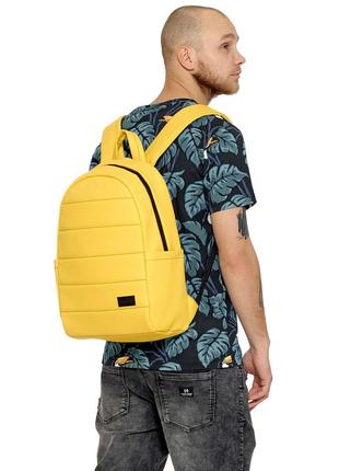Міський рюкзак із еко-шкіри жовтий повсякденний zard lrt модний1 фото