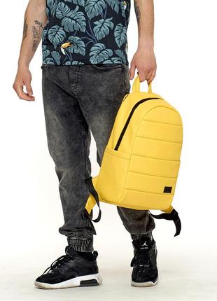 Городской рюкзак из эко-кожи желтый повседневный zard lrt модный3 фото
