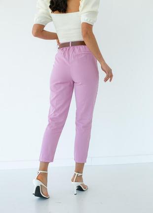 Штаны с поясом свободного фасона perry - розовый цвет, m (есть размеры)2 фото