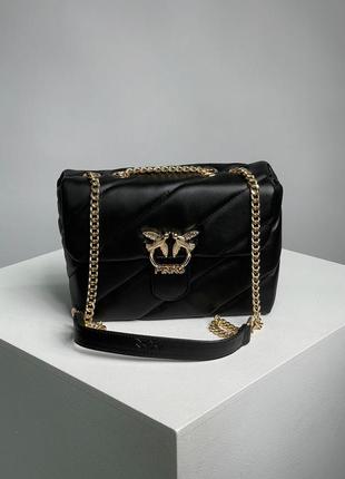 Жіноча сумка 👜 pinko puff black/gold