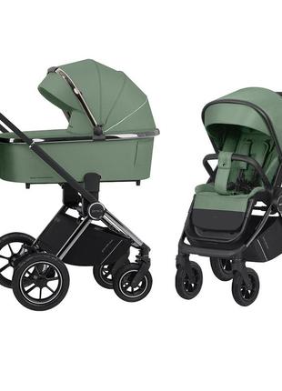 Коляска 2 в 1 carrello ultimo crl-6516 (air) forest green надувные колеса