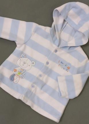 Тепла байкова кофта на дитину 0-3 міс.