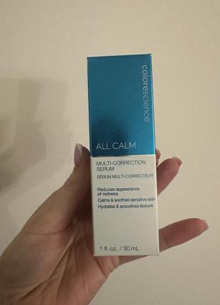 Мультикоригуюча сироватка для зменшення почервоніння colorescience all calm multi-correction serum