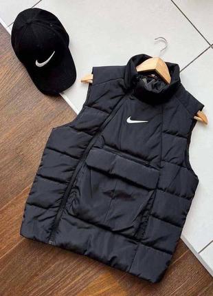 Жилетка чорна nike унісекс на весну