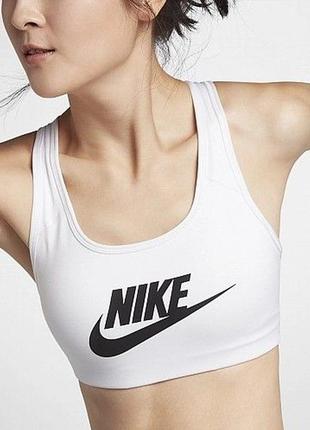 Бюстгальтер спортивний nike swoosh womens medium-support sports bra white 899370-100, l2 фото