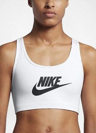 Бюстгальтер спортивний nike swoosh womens medium-support sports bra white 899370-100, l4 фото