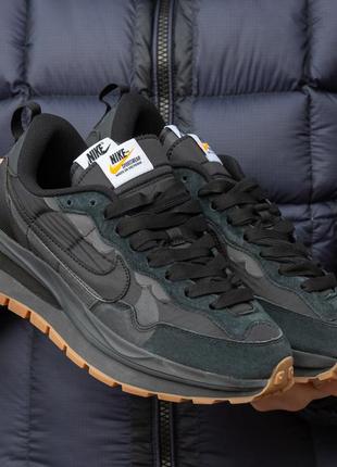 Кросівки nike vaporwaffle sacai black\brown5 фото