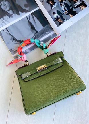 Сумка кожаная hermes kelly 25 cm4 фото