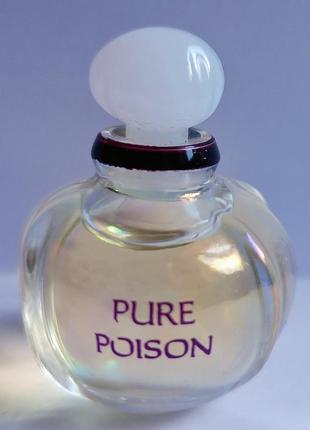 Миниатюра   pure poison оригинал.объём 5мл. н использовались. сохранность отличная . без коробочки.