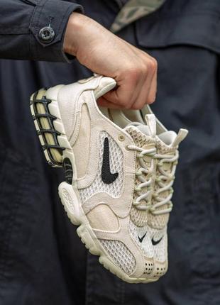 Кросівки nike air zoom spiridon caged 2 x stüssy beige