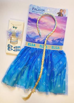 Новогодний костюм эльза юбка + обруч