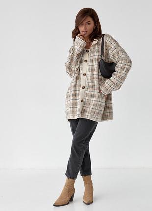 Кардиган на ґудзиках із відкладним коміром fame istanbul — бежевий колір, l (є розміри)