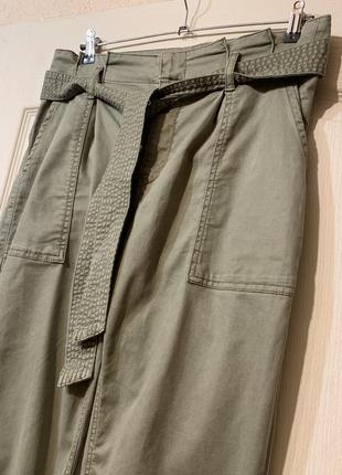 Натуральные джинсы цвета хаки 48-52 (25)3 фото