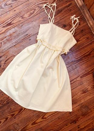 Сукня плаття лимонного кольору
