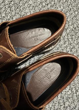 Blue harbour marks & spencer m&s туфлі, топсайдери, мокасини шкіряні взуття boat shoes коричневі7 фото