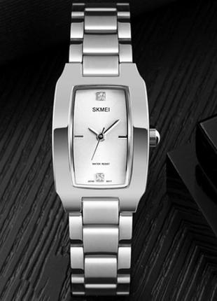 Жіночий класичний наручний годинник skmei 1400 si колір срібло