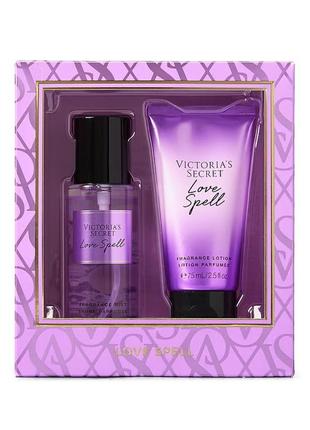 Подарочный набор victoria’s secret body care love spell mini mist & lotion duo 2 ед