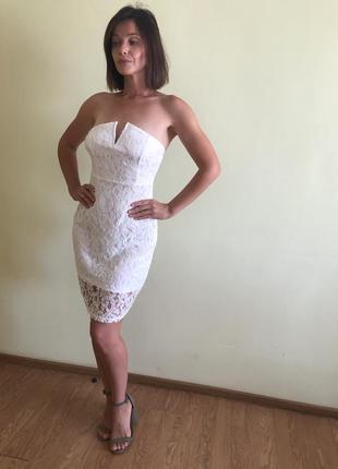 Плаття сукня біла базова ажур неймовірно ніжна